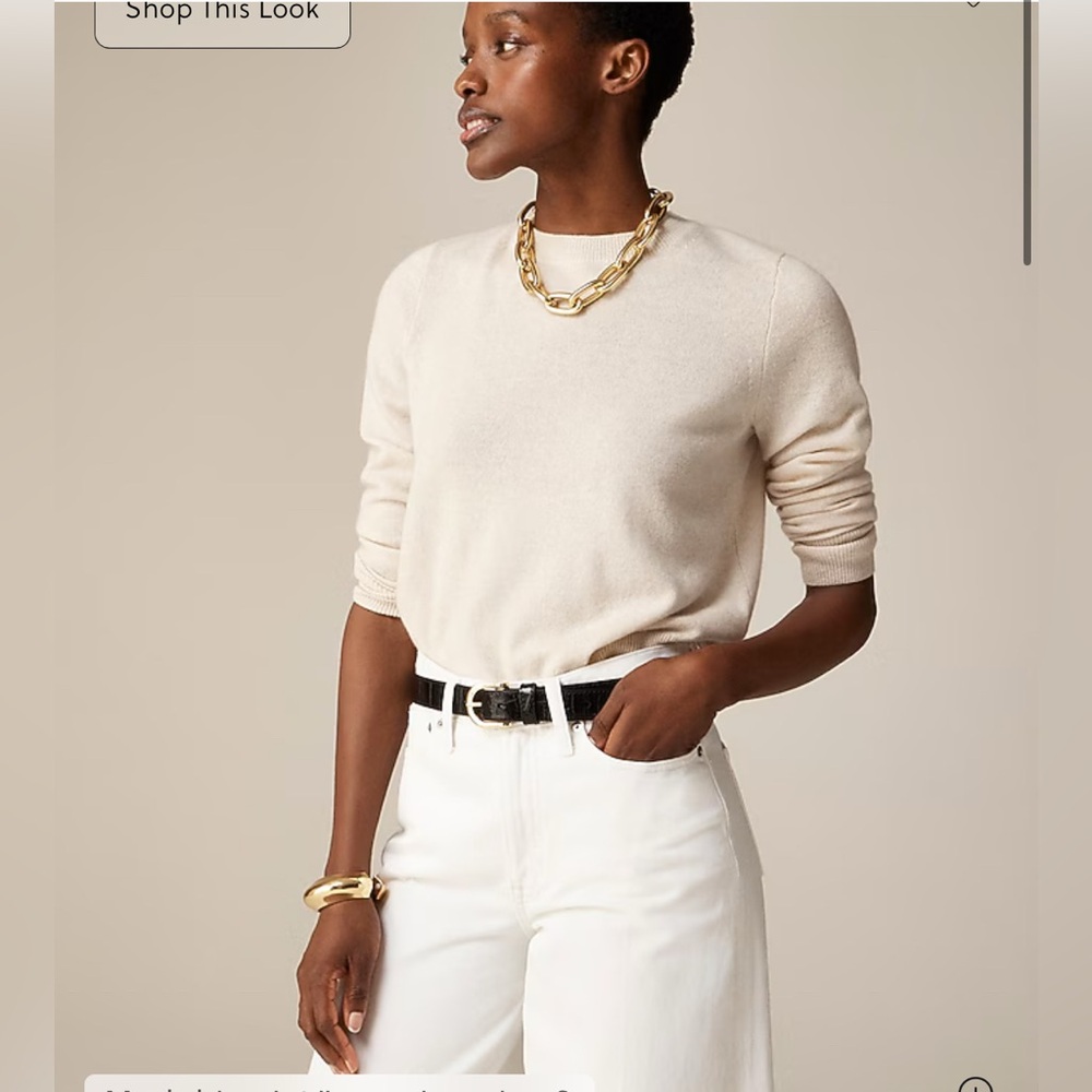 J. Crew Soft Cashmere Knit in Cream